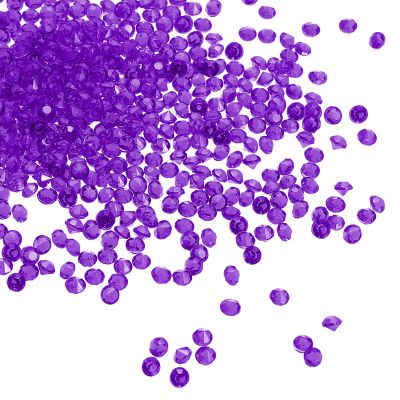 PATIKIL 6000Pcs Acrylic Wedding Diamonds 3mm Table Scatter Confetti Crystals Vase Fillers Gems for Table Centerpiece Bridal Shower Party, Dark Purple