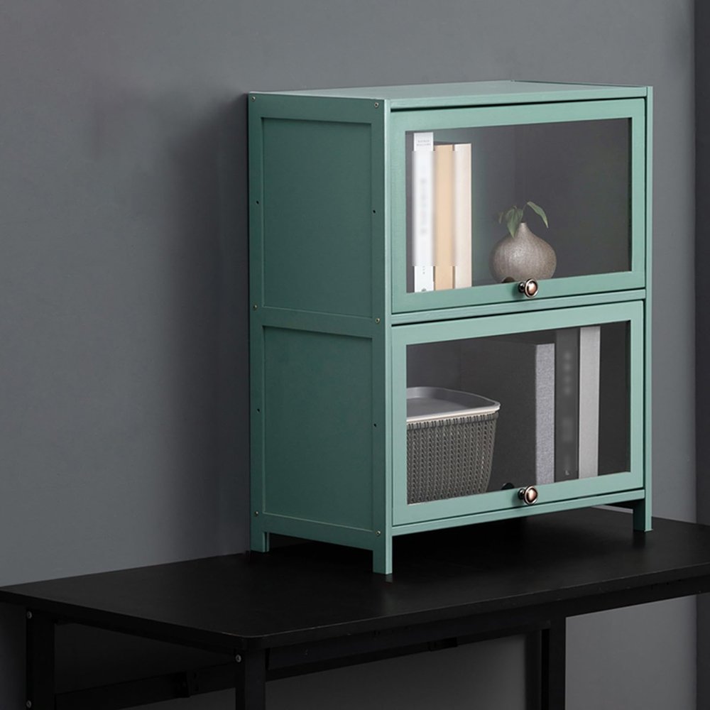 HARELA Curio Display Cabinet, Display Cases for Collectibles, Display Case with Acrylic Cabinet Door, Modern Bookshelf Cabinet, for Bedroom/Living Room and Study (Size : 70 * 73 * 32cm)