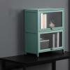 HARELA Curio Display Cabinet, Display Cases for Collectibles, Display Case with Acrylic Cabinet Door, Modern Bookshelf Cabinet, for Bedroom/Living Room and Study (Size : 70 * 73 * 32cm) view 1