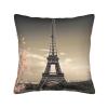 RLDOBOFE Paris Tower Print Decorative Throw Pillow Covers Corduroy Cushion Covers Soft Throw Pillow Case Sofa Pillow Case Square Cushion Case for Living Room Bed Couch Car Home Decor 18"x18" view 2