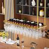 Bar Wine Rack Restaurant Wall-Mounted Wine Bottle Rack Ceiling Wine Holder | Hanging Wine Glass Holder | Vintage Wine Bottle Holder | Rustic Ceiling 60X35Cm view 1