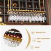 Bar Wine Rack Restaurant Wall-Mounted Wine Bottle Rack Ceiling Wine Holder | Hanging Wine Glass Holder | Vintage Wine Bottle Holder | Rustic Ceiling 60X35Cm view 3