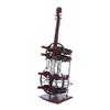 10 Bottles Family Wine Rack Storage Shelf Floor Permanent Wine Rack Iron (Colour: Black Size: 33 x 28 x 110 cm) view 1