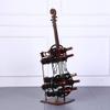 10 Bottles Family Wine Rack Storage Shelf Floor Permanent Wine Rack Iron (Colour: Black Size: 33 x 28 x 110 cm) view 2