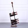 10 Bottles Family Wine Rack Storage Shelf Floor Permanent Wine Rack Iron (Colour: Black Size: 33 x 28 x 110 cm) view 3