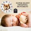 COCOKEN Shiba Inu Wall Clock Puppy Doggy PVC Wall Clock 10inch Rustic Farmhouse Clock Silent Battery Operated Round Wall Decor for Bedroom Master Room view 4