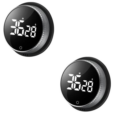 Ciieeo 2pcs Rotating Countdown Timer for Kitchen Classroom Fitness Management Simple to Use for Cooking Study Exercise and Meetings Battery Not Included