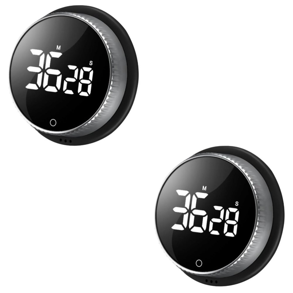 Ciieeo 2pcs Rotating Countdown Timer for Kitchen Classroom Fitness Management Simple to Use for Cooking Study Exercise and Meetings Battery Not Included