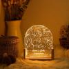 Custom Star Map Night Light for Couples,Personalized Night Light Star Map Plaque,Star Constellation Map for Specific Date,Where We Met,First Date,Customized Gifts (1-color,6 * 8in) view 2