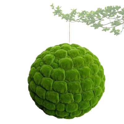 ATYUJKB Artificial Plant Topiary Ball Tree Dia 8in, Faux Moss Balls Decorative, Round Faux Moss Balls Outdoor, Green Grass Decorative Balls, for Indoor/Outdoor Wedding Party Decor