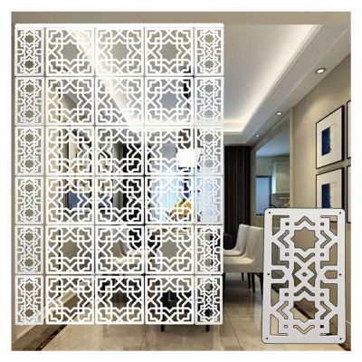 GOCHUSX Hanging Room Divider Panels, Decorative Room Separator, White Wall Partition Privacy Screen, Wall Decoration for Dining Hotel (Color : White-A, Size : 10PCS)