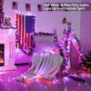 BrizLabs Fairy String Lights - 2 Pack 66ft 200 LED Color Changing Fairy Lights with Remote, Plugin Red White Blue Twinkle Light Rainbow Firefly Starry Light for Xmas Tree Halloween July 4th Easter view 2