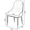 Amunpitic Dining Chair Set of 1, PU Leather Living Room Chairs, Upholstered Dining Chair, Chairs for Kitchen with Backrest Metal Legs, for Kitchen & Dining Room Chairs (White) view 3
