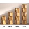 Bookshelf Stable and Multifunctional Rotating Bookshelf 2/3/4/5 Layer Bookcase Living Room Small Items Storage Rack Home Simple Bookshelf (Color : Wood, Size : 2 Layers) view 3