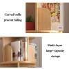 Bookshelf Stable and Multifunctional Rotating Bookshelf 2/3/4/5 Layer Bookcase Living Room Small Items Storage Rack Home Simple Bookshelf (Color : Wood, Size : 2 Layers) view 4