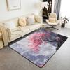 Pink Cherry Blossom Decorative Carpet Area Rug,Japanese Style Living Room Rugs for Bedroom Mountain Stream Area Rug Nature Landscape Carpet Kitchen,5x6'6'' view 1