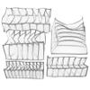 Amosfun 5pcs Closet Organizer Underwear Socks Jean Pants Storage Box Mesh Design Multigrid Hanger Organizer for Bedroom and Closet view 1