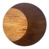 Bloomingville Round Two-Tone Wood Cheese and Cutting Board, Natural and Walnut view 1