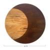 Bloomingville Round Two-Tone Wood Cheese and Cutting Board, Natural and Walnut view 3