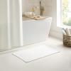 Arkwright 100% Cotton Bulk Bathroom Rugs - Case of 6 - High Absorbent Stylish Textured Woven Design Bath Mat, Slip Resistant Backing for Shower and Bathtub Floor, 24x36 in - White view 2