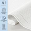 Arkwright 100% Cotton Bulk Bathroom Rugs - Case of 6 - High Absorbent Stylish Textured Woven Design Bath Mat, Slip Resistant Backing for Shower and Bathtub Floor, 24x36 in - White view 3