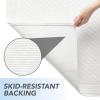 Arkwright 100% Cotton Bulk Bathroom Rugs - Case of 6 - High Absorbent Stylish Textured Woven Design Bath Mat, Slip Resistant Backing for Shower and Bathtub Floor, 24x36 in - White view 4
