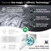 Silvery Silver Infused Bed Sheets Set - Ultra-Soft Temperature-Regulating Fabric with Self-Cleaning Technology That Stays Fresh 3X Longer for Hygienic Sleep (Gray, Full) view 2