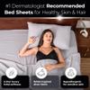 Silvery Silver Infused Bed Sheets Set - Ultra-Soft Temperature-Regulating Fabric with Self-Cleaning Technology That Stays Fresh 3X Longer for Hygienic Sleep (Gray, Full) view 3