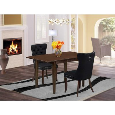 HomeStock Rectangle Dining Table Set with Chairs, Kitchen Table Set, Modern Dining Room Furniture, Mahogany Finish