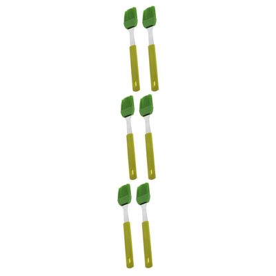 Ciieeo 6pcs Silicone Baking Brush Kitchen Tool for Basting Oil Sauce Butter for Bbq Grilling Roasting and Baking Light Green