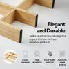 Blaxio Adjustable Drawer Dividers Pack of 4 with Inserts, Set Kitchen Drawer Organizer for Utensils, Spice Organization, Deep Drawers and Baby Clothes view 2
