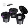Eaykee Reusable k Cups Coffee Filters - 3 packs Coffee Pods Compatible with Keurig Machines 2.0 & 1.0 Coffee Makers - Fit K Elite K Classic K Compact K Latte K Select (Black) view 1