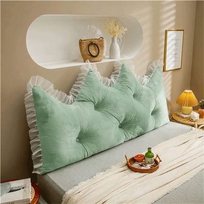 MGEMJMJ Solid Color Triangular Headboard Pillow, Triangle Cushion Reading Pillow,Bolster Positioning Support Wedge Pillow Removable(Size:47"/120cm,Color:D)