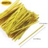 AxiyanX 4 Inches Twist Ties for Bags,800pcs Twist Ties for Plastic Bags,Reusable Bread ties,Gold Twist Ties,Twisty Ties for Candy Bags, Coffee Bags, Snacks, Cake Pops, Party Supplies (A-golden) view 2