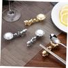 Ciieeo 2pcs Silver Alloy Dragon Head Chopsticks Holder Elegant Utensil Stand for Spoons Forks and Tableware Smooth Surface for Home Kitchen Decor view 3