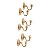ABOOFAN 6pcs Vintage Golden Alloy Pommel Hooks Decorative Hangers for Hats Coats Wall-Mounted Curtain Tiebacks for Easy Installation Included Hardware view 1