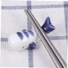 MAGICLULU 6pcs Whale Shape Ceramic Chopsticks Holder Elegant Tableware Rest for Spoons and Forks Creative Home Decor for Dining Tables and Gifts view 3