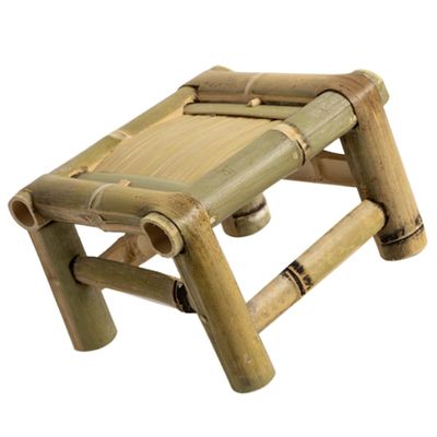 MAGICLULU Old-Fashioned Stool for Home Vintage Style Chair for Bedroom Sturdy Weaving Design for Room Balcony Use Height