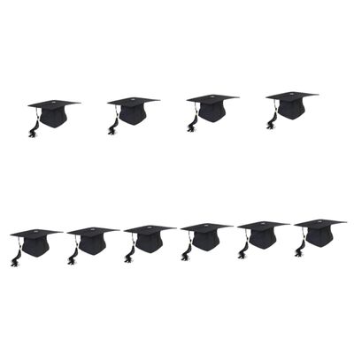 ABOOFAN 10pcs Fancy Adult Graduation Hat Black Board Adjustable Size Polyester Perfect for Parties