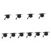 ABOOFAN 10pcs Fancy Adult Graduation Hat Black Board Adjustable Size Polyester Perfect for Parties view 1