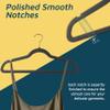 Lifemaster Velvet Non-Slip Hangers - 20 Pieces Non-Slip Coat Hanger Set with 360 Swivel Hook, Space-Saving, Sleek Design, Keep Closet Organized, Smooth Velvet Finish, Lightweight Construction - Gray view 4
