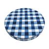 Velvet Bar Stool Covers, Blue Buffalo Check Plaid Round Seat Cover with Thin Pad, 3 Layers Round Stool Cushion Cover Washable Barstool Covers Slipcovers for 12-14" Chair Home Bar Hotel Use view 2