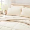 AHJ Beddings Emperor Size 8 Piece Bed in a Bag 100% Egyptian Cotton Premium 1000 Thread Count (500GSM Comforter, 17 inch Deep Pocket Sheet Set and Bed Skirt) - Ivory view 4