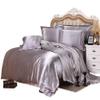 All Star Linen 1 Piece Ultra Soft Silk Like Satin 1 Piece Bedding Oversize Queen (98 x 98) Duvet Cover Set Zipper Closure Light Grey view 1