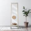 Head West Brushed Nickel Framed Full Length Standing Mirror with Easel - Freestanding Rectangular Large Mirror Ideal for Bedroom, Living Room, Closet, & Dorm - 18"x64" view 1