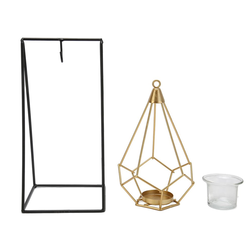 Tyenaza Tealight Candle Holder, Antique Pendant Hanging Geometric Tealight Candle Holders for Home Table Decor