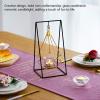 Tyenaza Tealight Candle Holder, Antique Pendant Hanging Geometric Tealight Candle Holders for Home Table Decor view 2