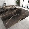3D Black Brown Marble Area Rugs, Golden Cracked Lines are Simple and Stylish Distressed Carpet, Large Area Rug Machine Washable with Non-Slip Backing Apply to Door Mats Porch Foyer,69ft/180 * 270cm view 1