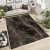3D Black Brown Marble Area Rugs, Golden Cracked Lines are Simple and Stylish Distressed Carpet, Large Area Rug Machine Washable with Non-Slip Backing Apply to Door Mats Porch Foyer,69ft/180 * 270cm view 2