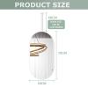 Ceiling Mounted Hanging Rod Mirror, Oval Bathroom Mirror with Metal Framed and Boom(Boom can be Customized), Decorative Wall Mounted Vanity Mirrors, White (Size : 50cmx70cm) view 2